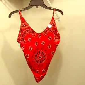 Bandana print one-piece swimsuit